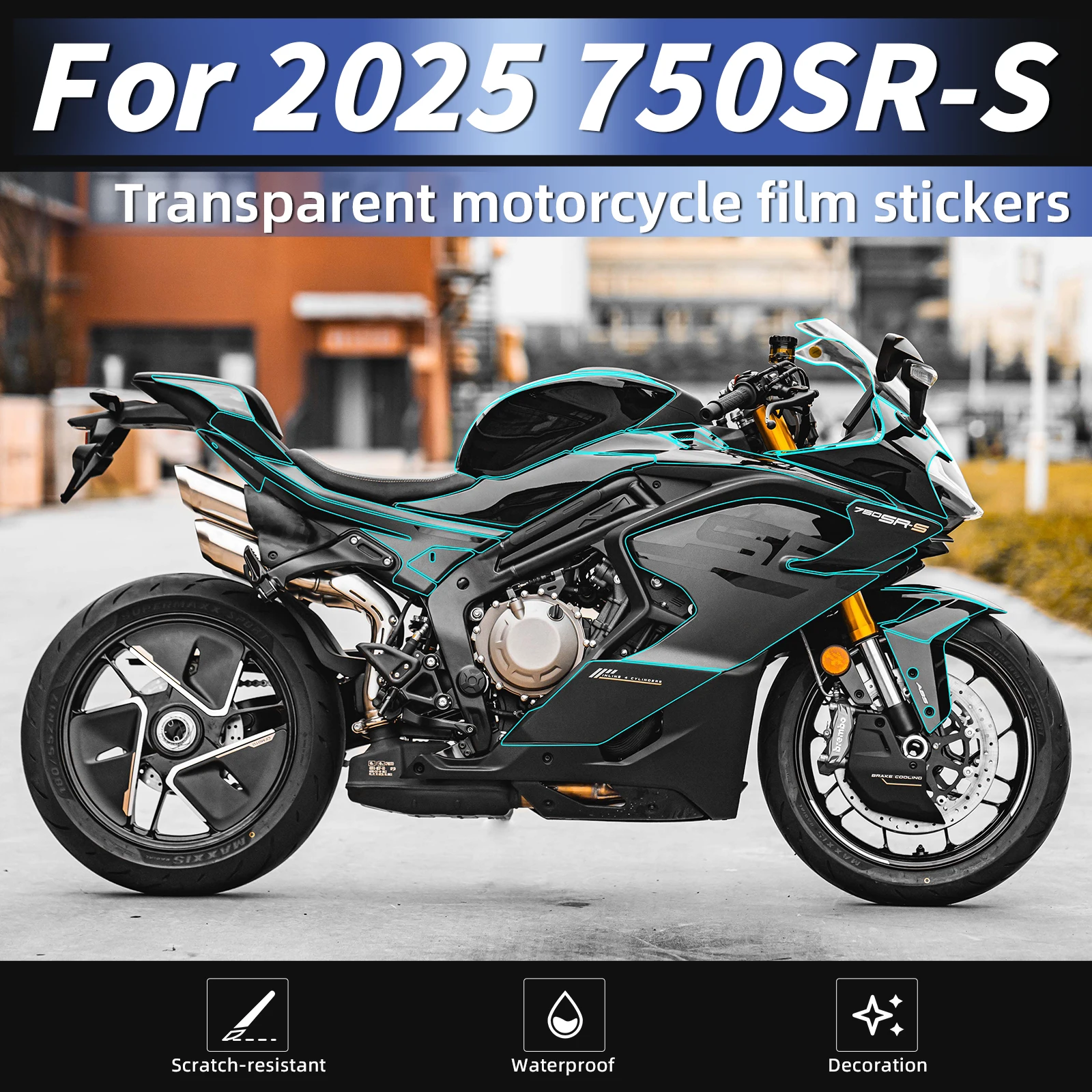 

Suitable for 2025 CFMOTO 750SR-S Paint Protection Film High-Density TPU Anti-Yellowing UV-Resistant Mod Parts
