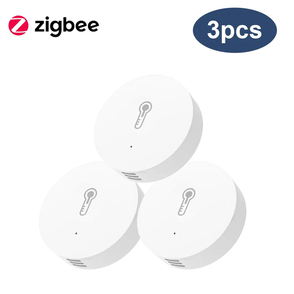 Haozee Zigbee 3.0 temperatuur- en vochtigheidssensor externe monitor door Smart Life APP werkt op batterijen met Alexa Google Home