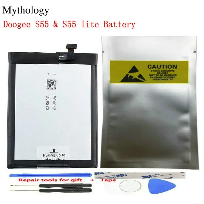 Original Battery For Doogee S55 Lite S55 Bateria 5500mAh Mobile Phone Accessories