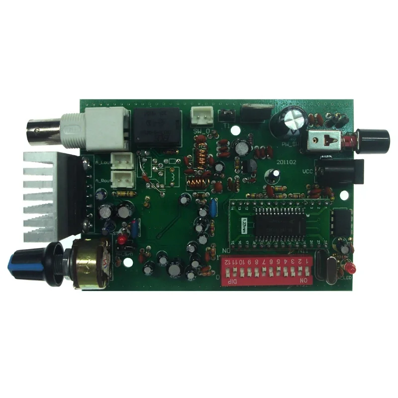 High Stability and High Fidelity Phase-locked Loop 60W FM Receiving Board with Squelch/stereo