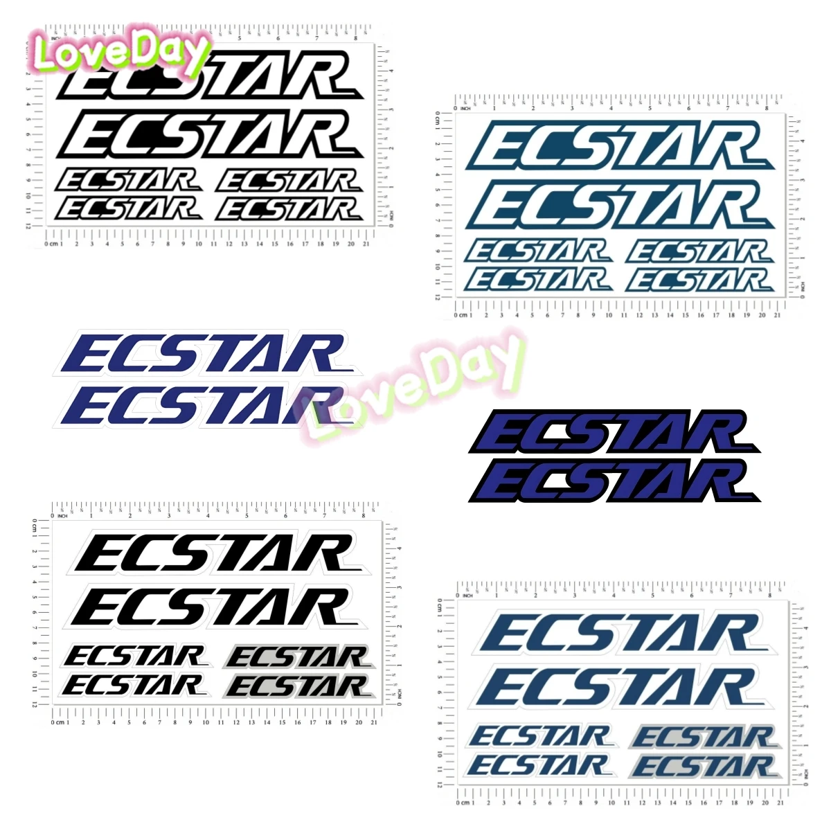 Ecstar-Ensemble d'autocollants laminés en vinyle, sponsor de moto GP, autocollant de voiture de marque de course