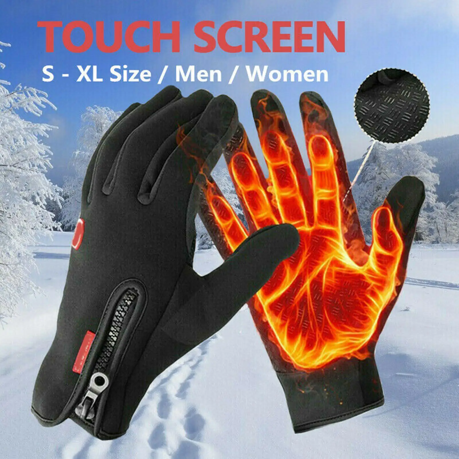 

Winter Warm Gloves Outdoor Cycling Driving Motorcycle Waterproof Touchscreen Gloves Windproof Non-Slip Ski Gloves