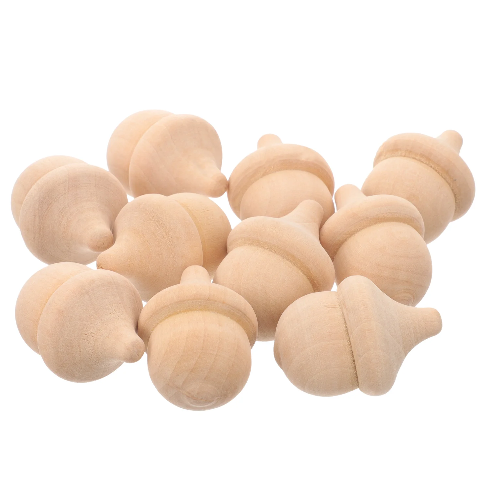 

20pcs Wooden Acorns Unfinished Diy Craft For Sorting Counting Game Wedding Ornament Wood Acorn Craft Decor Handicraft
