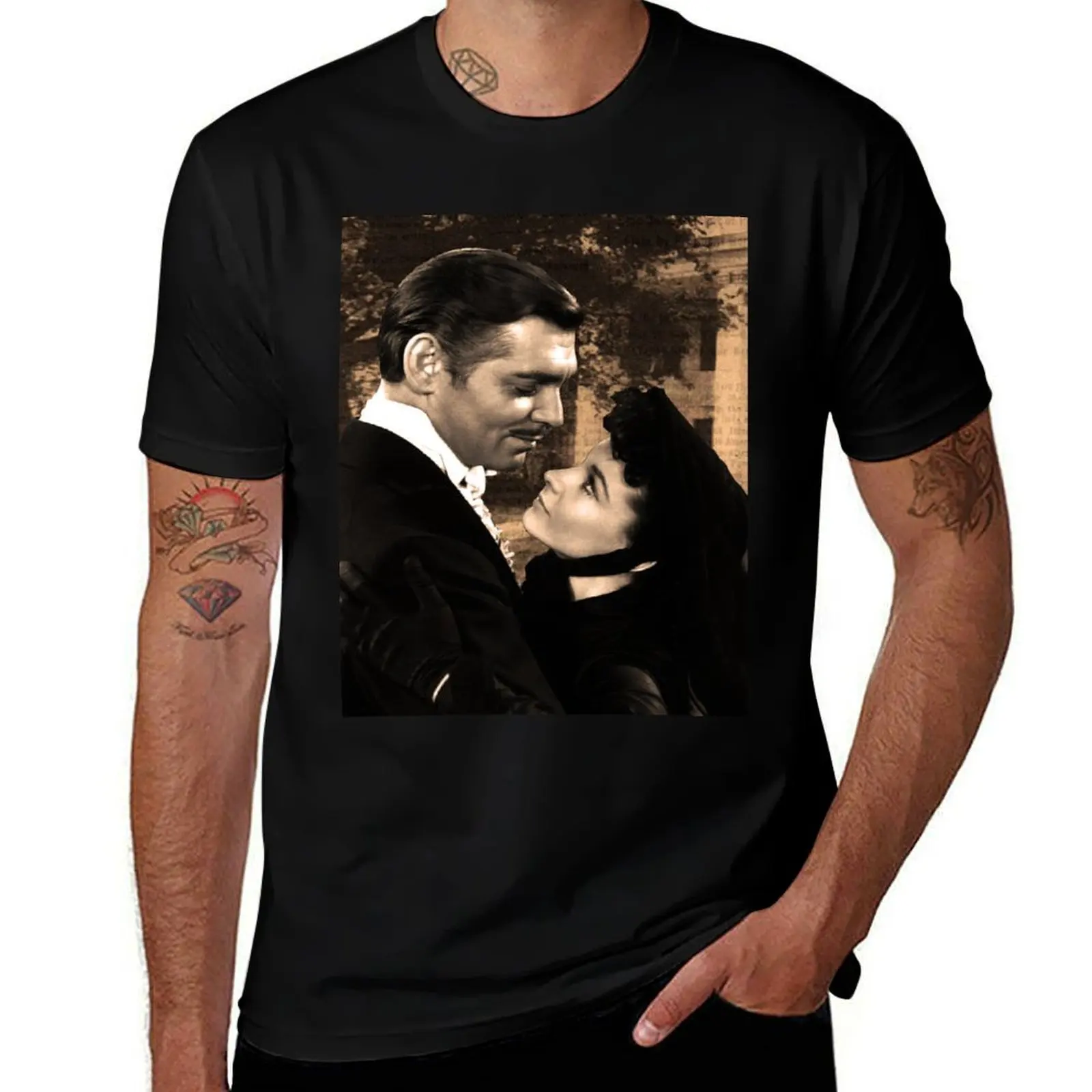 Gone with the Wind T-Shirt Gym Exercise Short Sleeve T-Shirt