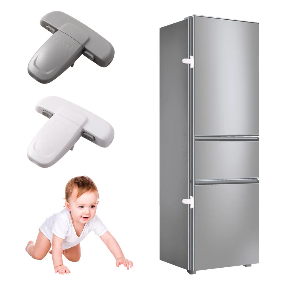 

Home Child Lock Protector Cabinet Baby Safety Freezer Lock Fridge Door Lock Refrigerator Catch