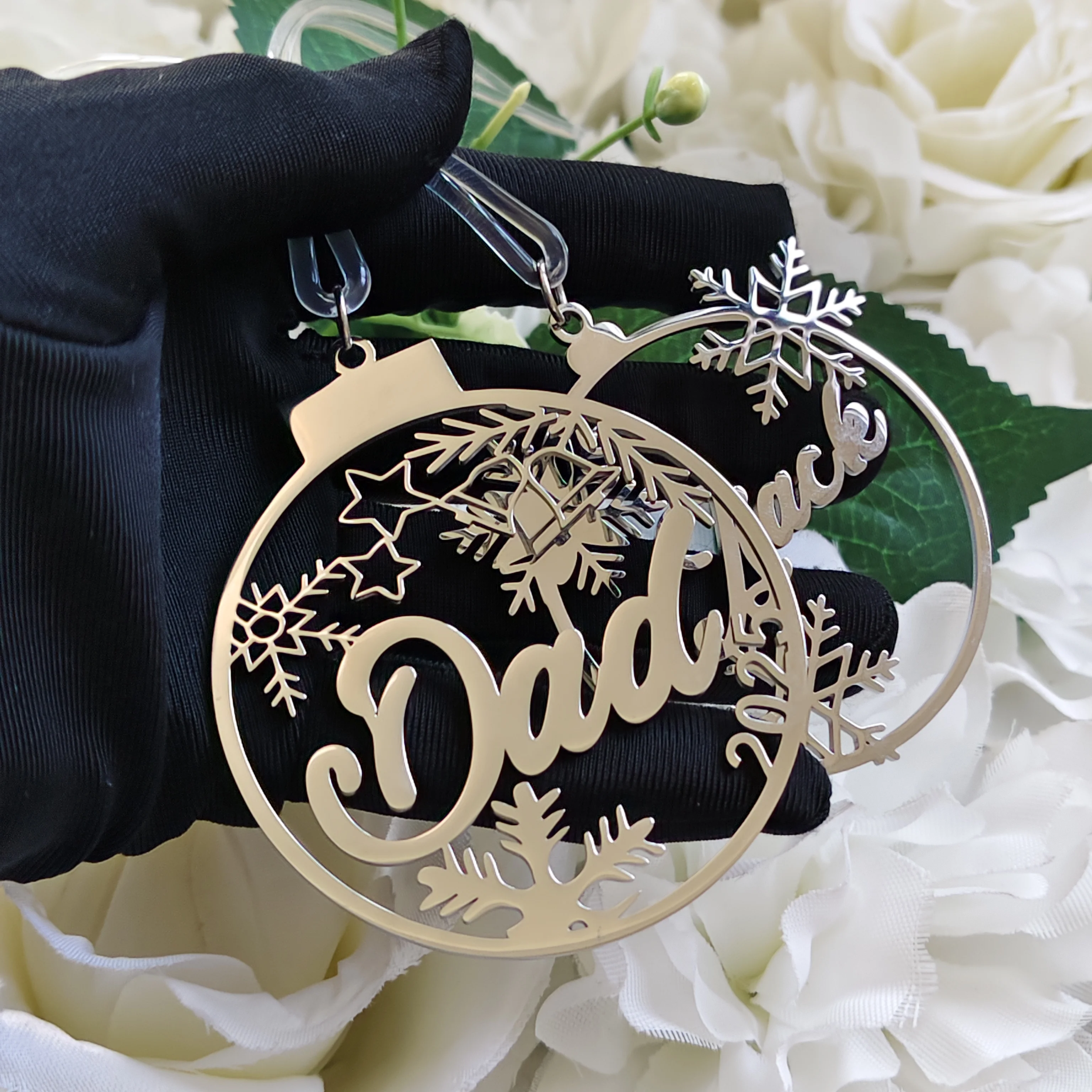 DHQH Groothandel Aangepaste 60mm Naam/Letter Hanger Gepersonaliseerde Letter/Logo Hanger Kerstcadeau Fabrikant Directe Verkoop