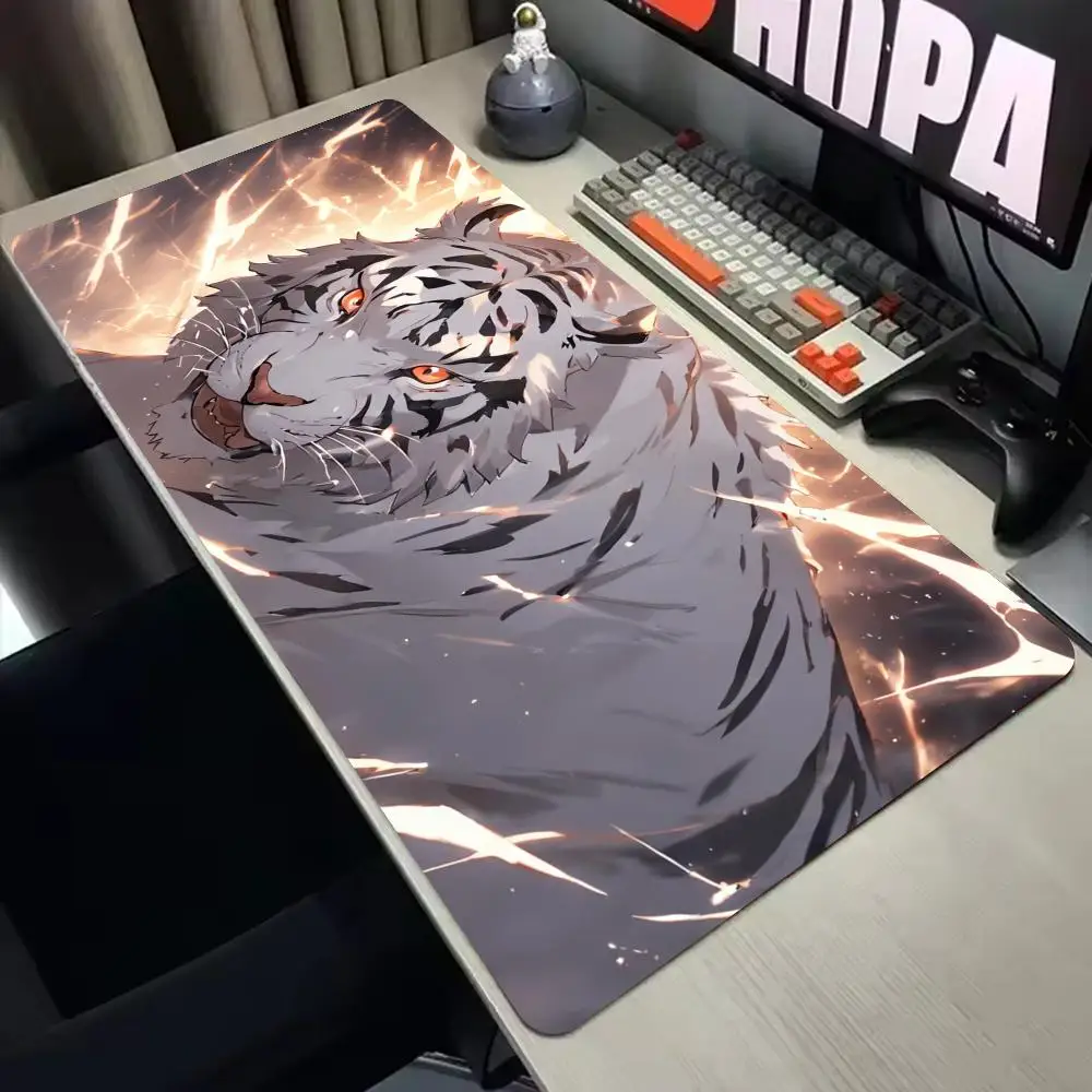 

Коврик для мыши с изображением белого тигра