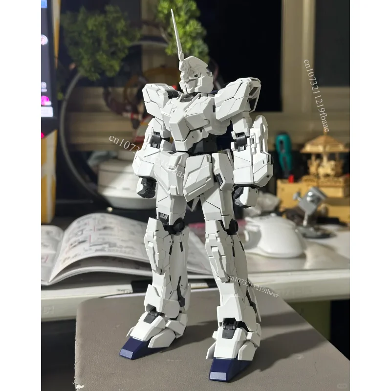 Em estoque shenshou modelo unicórnio mgex 1/100 RX-0 kit de montagem de brinquedo figura de ação anime sem lâmpada grupo robô presentes