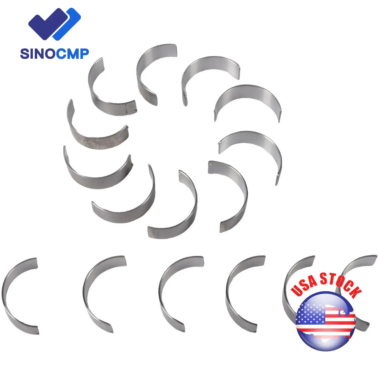 

SINOCMP 2780300060 2780300160 2780300260 M278 Connecting Conrod Bearing Shells Set For Mercedes-Benz C218 W166 X166 M278 4.7L