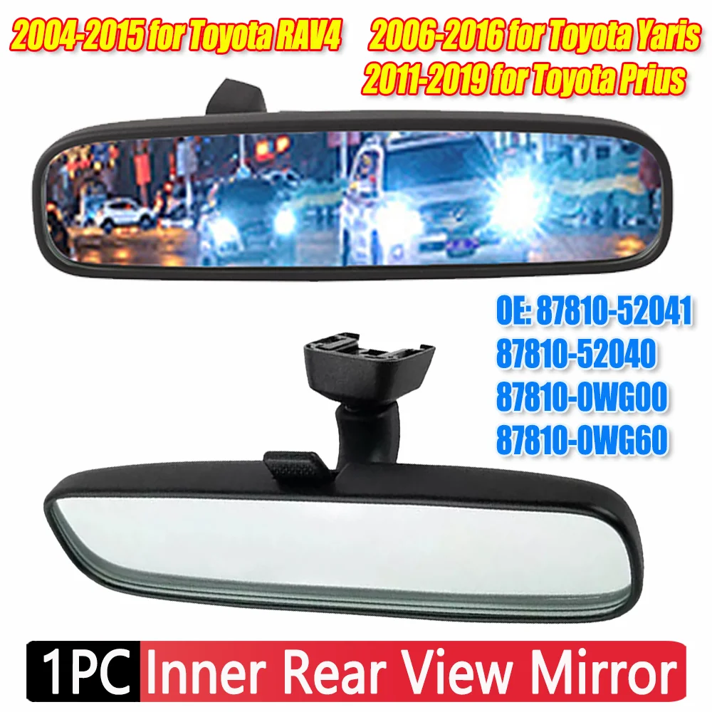 Car Kid Baby Mirrors Inner Rear View Mirror Assembly Wide Angle for Toyota RAV4 Yaris Prius 87810-52041 87810-52040 87810-0WG00