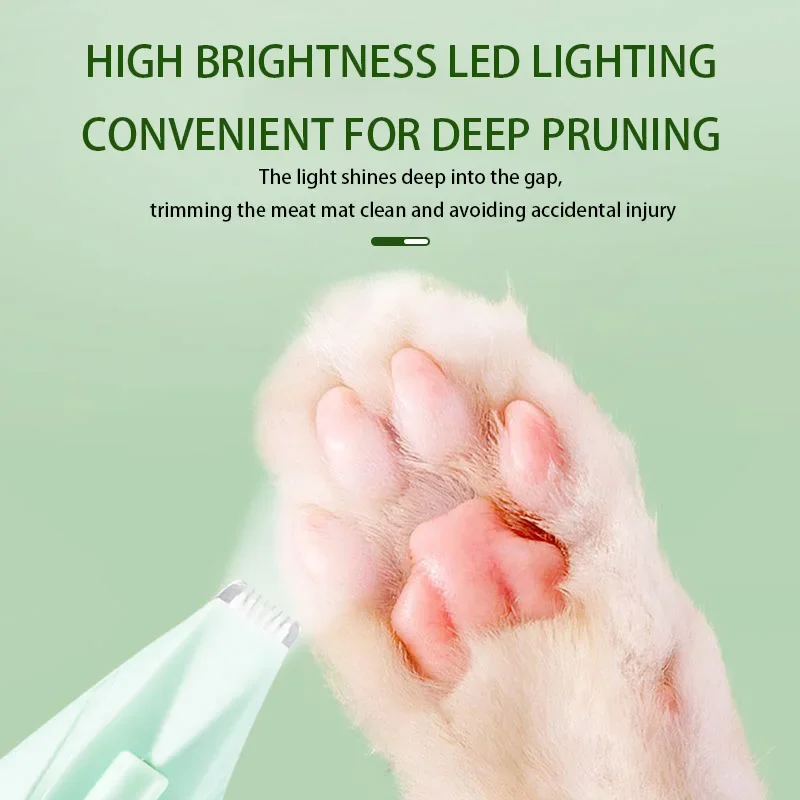 Xiaomi آمنة اللاسلكية القط مخلب المتقلب منخفضة الضوضاء المتقلب منطقة صغيرة الكلب المتقلب للجمال LED تنظيف فرشاة الحيوانات الأليفة الشعر الحلاقة عيون