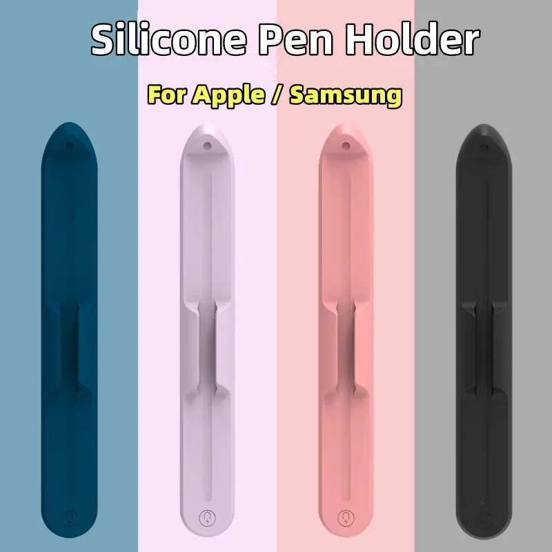 

Pencil Holder for Apple Pencil 1 Or 2 Gen Pro and Samsung Galaxy Tab S6 Lite S7 FE S8 S9 S10 Ultra Silicone Magnetic Pen Slot