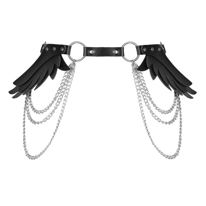 Y2k Angel Wing Rivet Waist Belt PU Universal Belt Hot Girl Women Waist Belt for Coat Skirts Jeans Decorative - Image 5