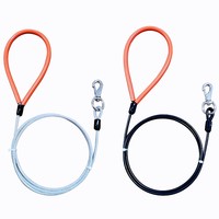Dog Leash Steel Wire Dogs Chain Anti-Bite Leash for Dog Walking Traction Rope 2m Long Chew Proof Dogs Leashes Pet Accessories