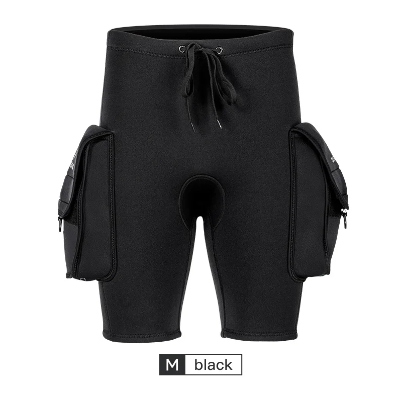 DIVE&SAIL Herren-Neoprenanzug-Shorts, 3 mm Neopren-Tauchshorts mit Tasche, Surfhose für Wassersport, Schwimmen, Schnorcheln, Bootfahren, Tauchen 3