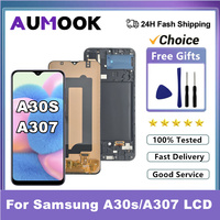 A30s AMOLED Pantalla Display For Samsung A30s A307 LCD Display Touch Screen Digitizer Assembly For Samsung A30S LCD A307F A307FN