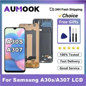 Bilashmart A30s AMOLED Pantalla Display Samsung A30s A307 LCD Display Touch Screen Digitizer Assembly Samsung A30S LCD A307F A307FN