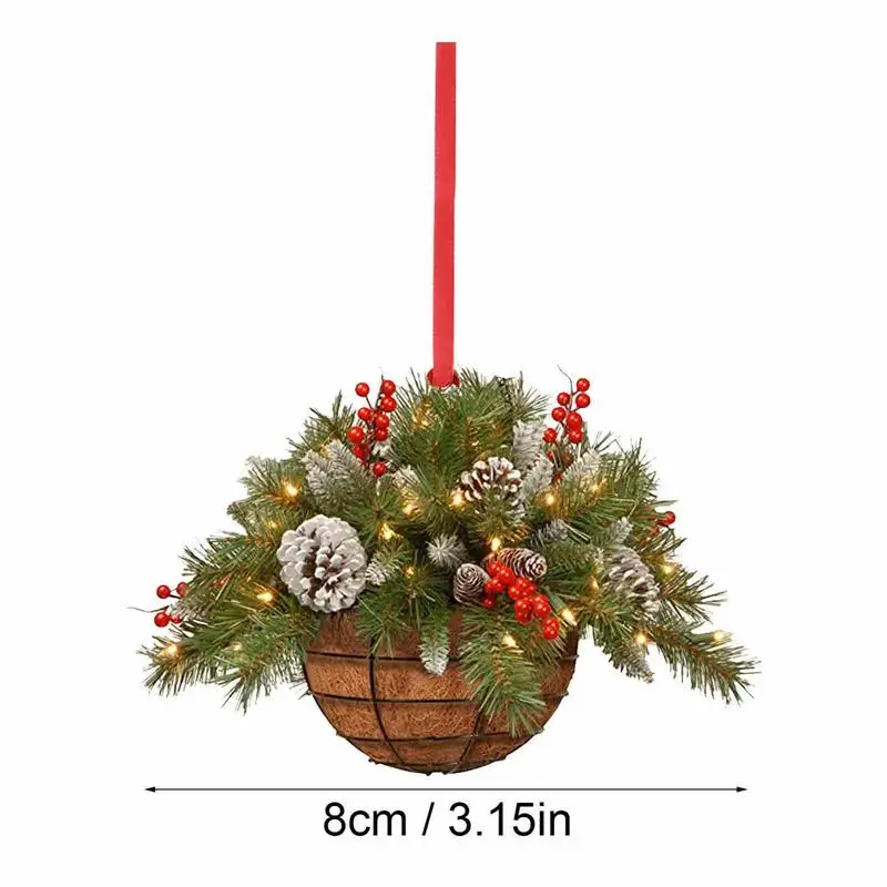 Flower Wreath Home Party Decoration Supplies Front Door Ornaments Tree Hanging Wooden Pendant xmax Winter Decor Accessories