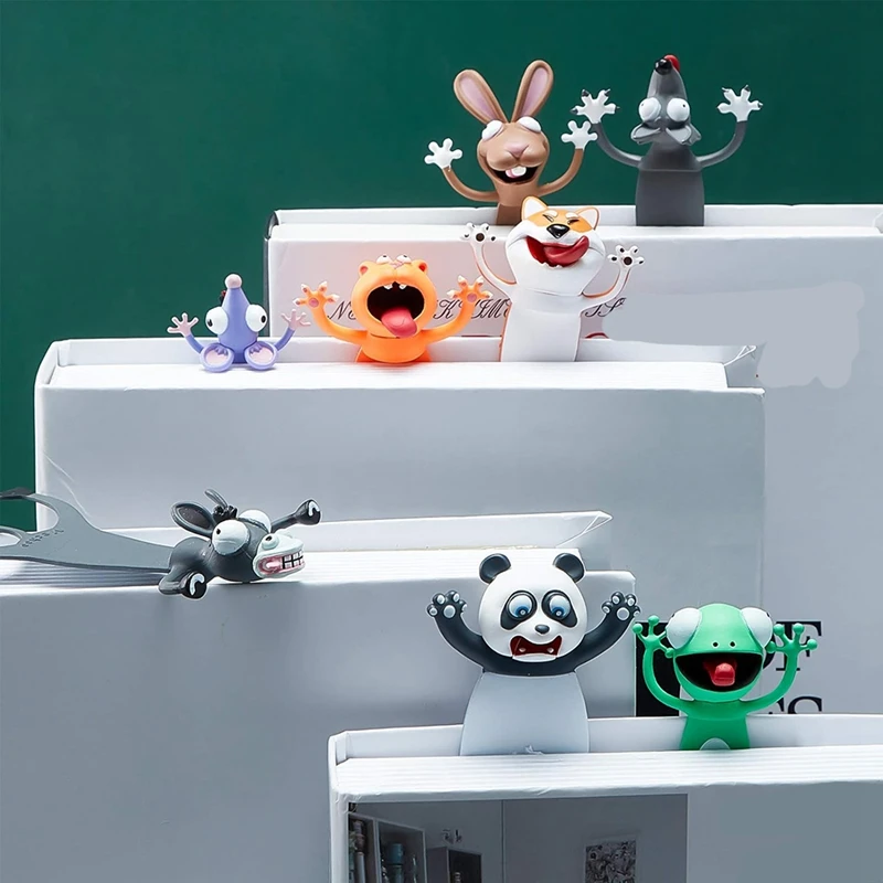 4 шт., 3D закладки с мультяшными животными, детали для детей, новинка, забавные милые закладки, закладки для чтения, подарки, сувениры для вечеринки