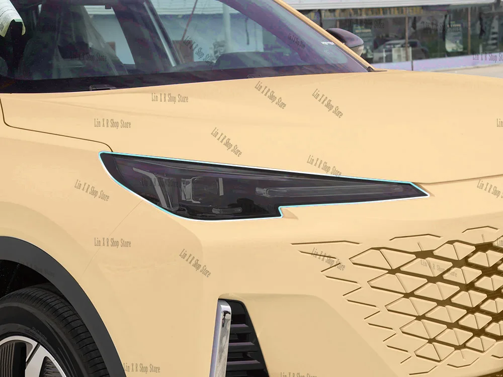 For Changan CS55 Plus iDD 2026-2027 TPU smoked black light film modification accessories, car light protection film