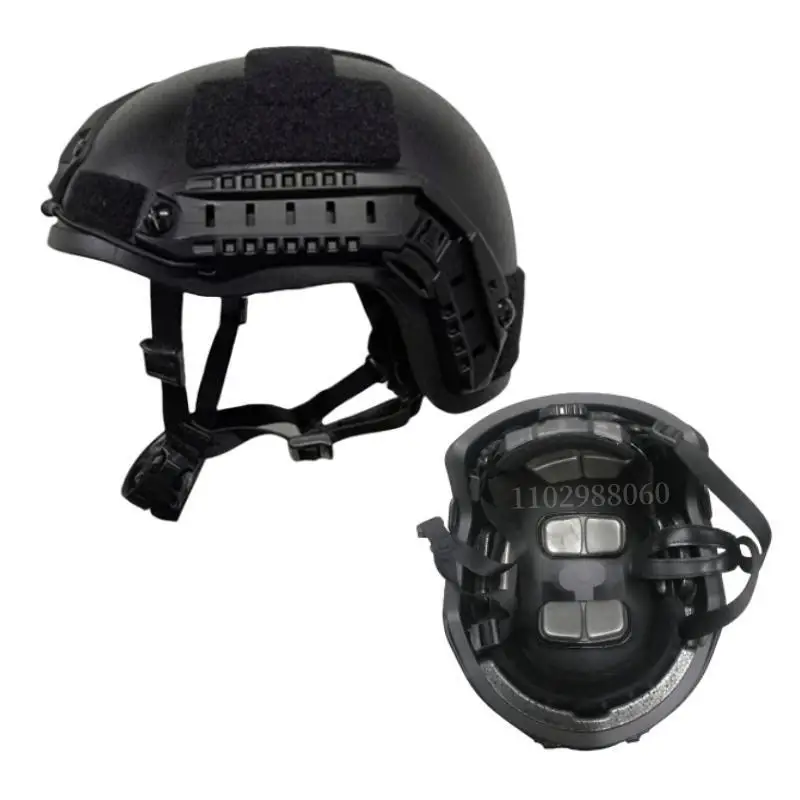 Fast Wendy PE NIJ IIIA High Shear Ballistic Helmet, XP Shear Tactical Helmet, Dial with Green Bulletproof Helmet