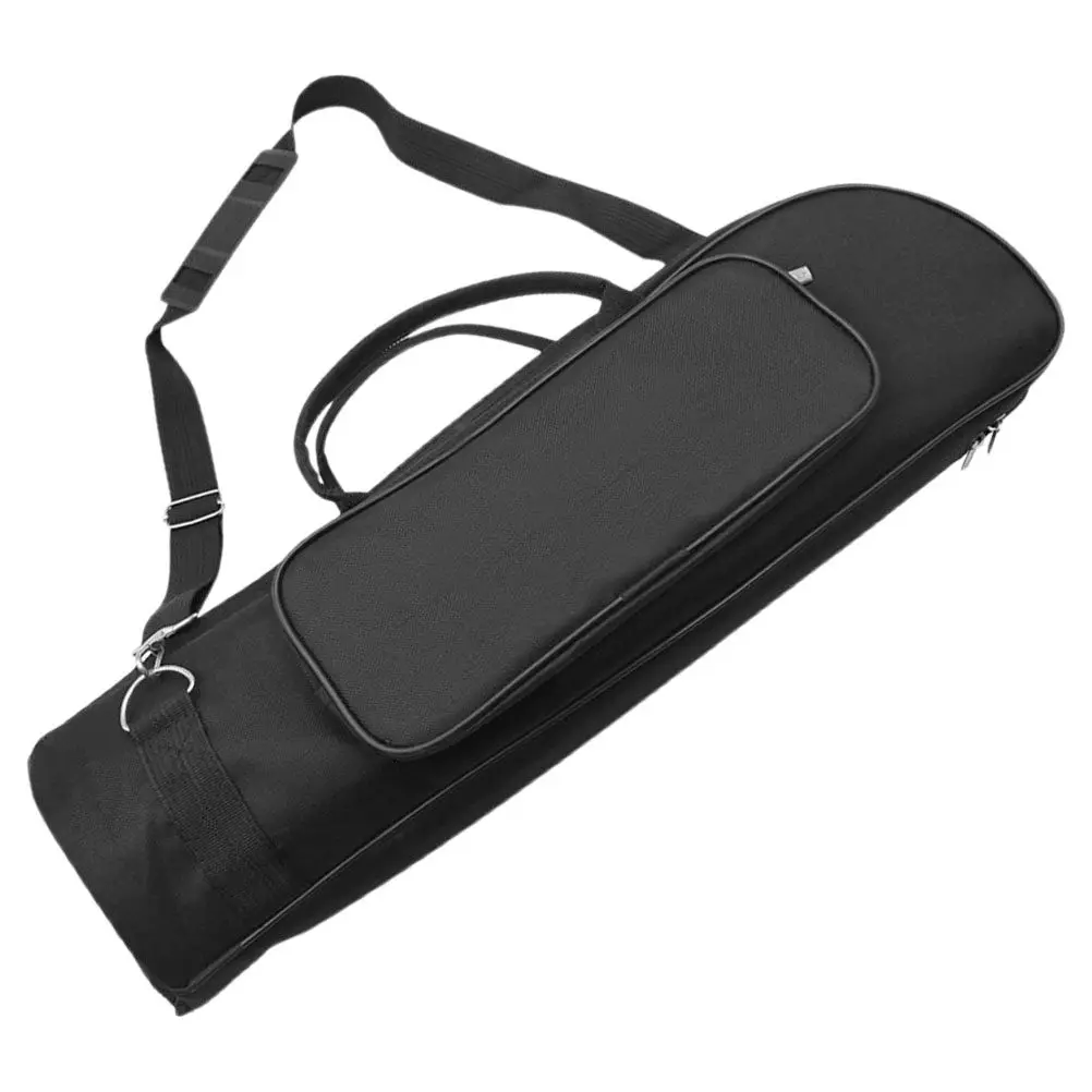 Trumpet Carrying Bag Oxford Cloth Waterproof Protective Gig Case for Wind Instruments with Ergonomic Strap Handle Multiple