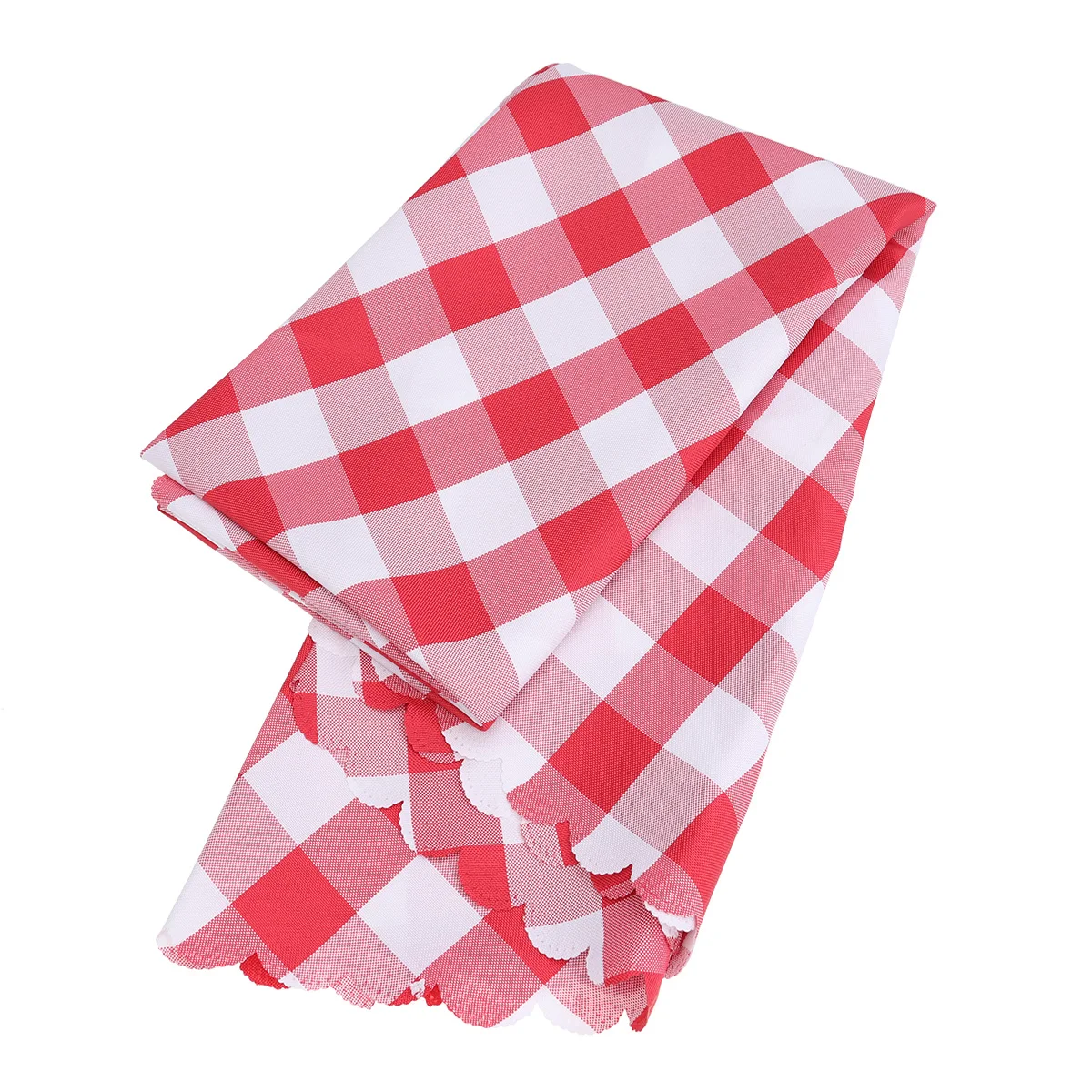 

Round Tablecloth Checkered Clothes Lattice Wrinkle Resistant Fadeless Hotel Christmas Banquet Decor Practical Dustproof