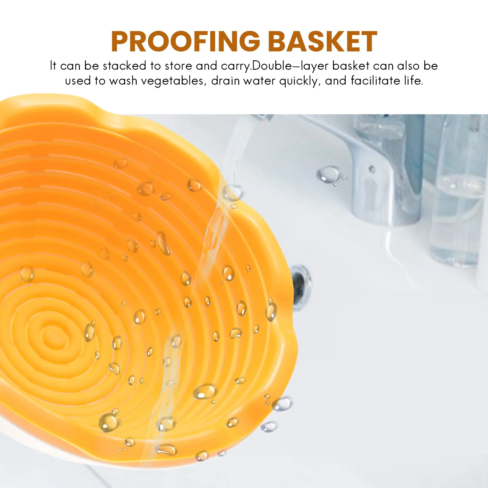 AA94-Plastic Fermentation Basket Bread Proofing Basket Kitchen Sourdough Basket