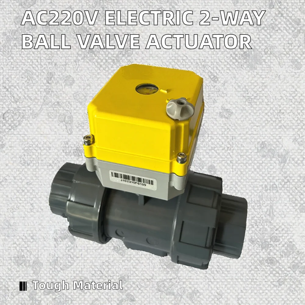 2025 New 2 Inch 12VDC PVC UPVC Electric Ball Valve Actuator Smart WiFi Water Valve Plastic Motorized 2 Way Ball OEM