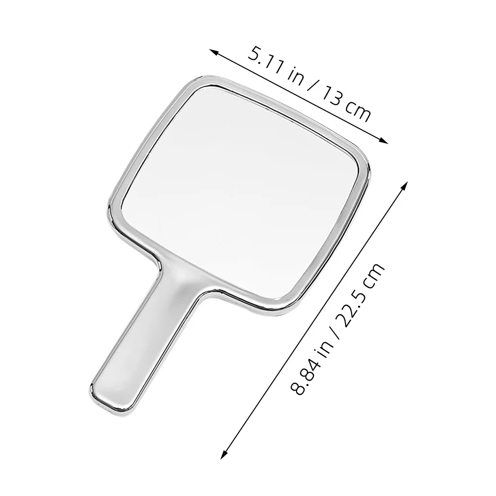 Handheld make-upspiegel Zilver Draagbaar High-Definition reflecterend oppervlak Gegalvaniseerde afwerking Stijlvol accessoire voor dames