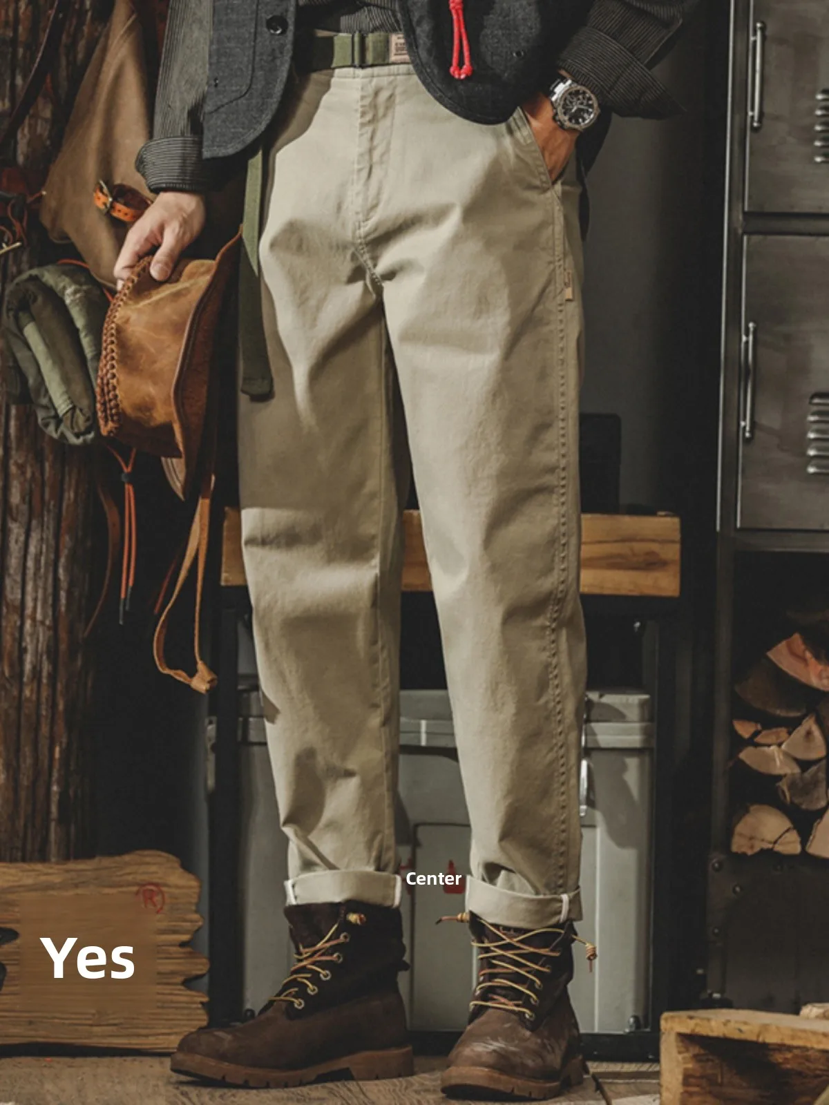 

Jir American Classic Casual Pants Men's Loose Straight Leg Workwear Trousers Autumn New Sle Comfortable Elastic Men's Pants