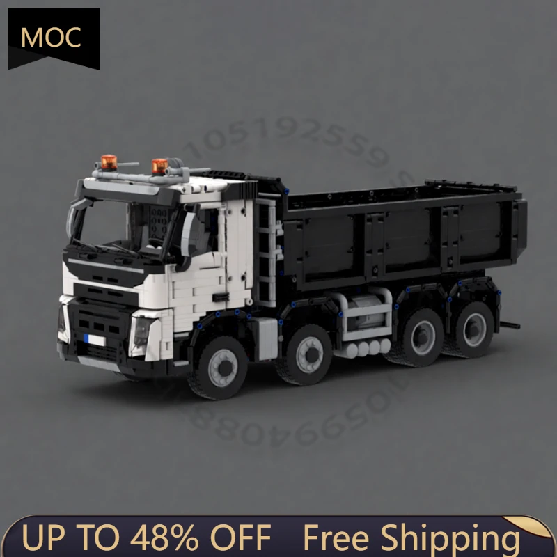 

3440 деталей: Скоростной спортивный автомобиль, самосвал FMX 8x4, модульный конструктор MOC, креативный дизайн, детский набор для самостоятельной сборки, подарок на день рождения