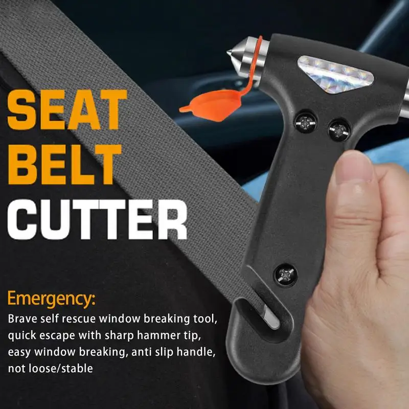 Car Window Breaker Mini Portable Safety Hammer Escape Emergency Seat Belt Cutter Multifunctional Escape Tools Auto Accessories