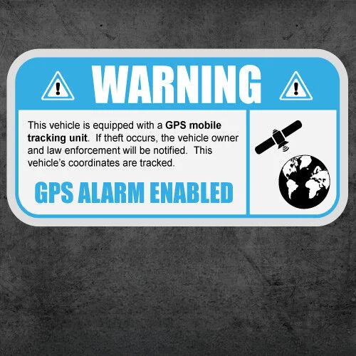 GPS -sticker Security Tracking Vehicle Label Warning Anti Theft Vinyl Window Waterproof Reflective Sunscreen Decals