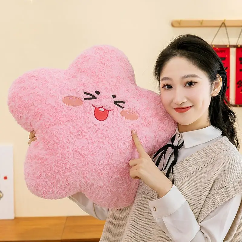 Boneka Bintang Lucu Mainan Plush Penenang Bantal Sofa Hadiah Ulang Tahun Liburan untuk Anak Perempuan