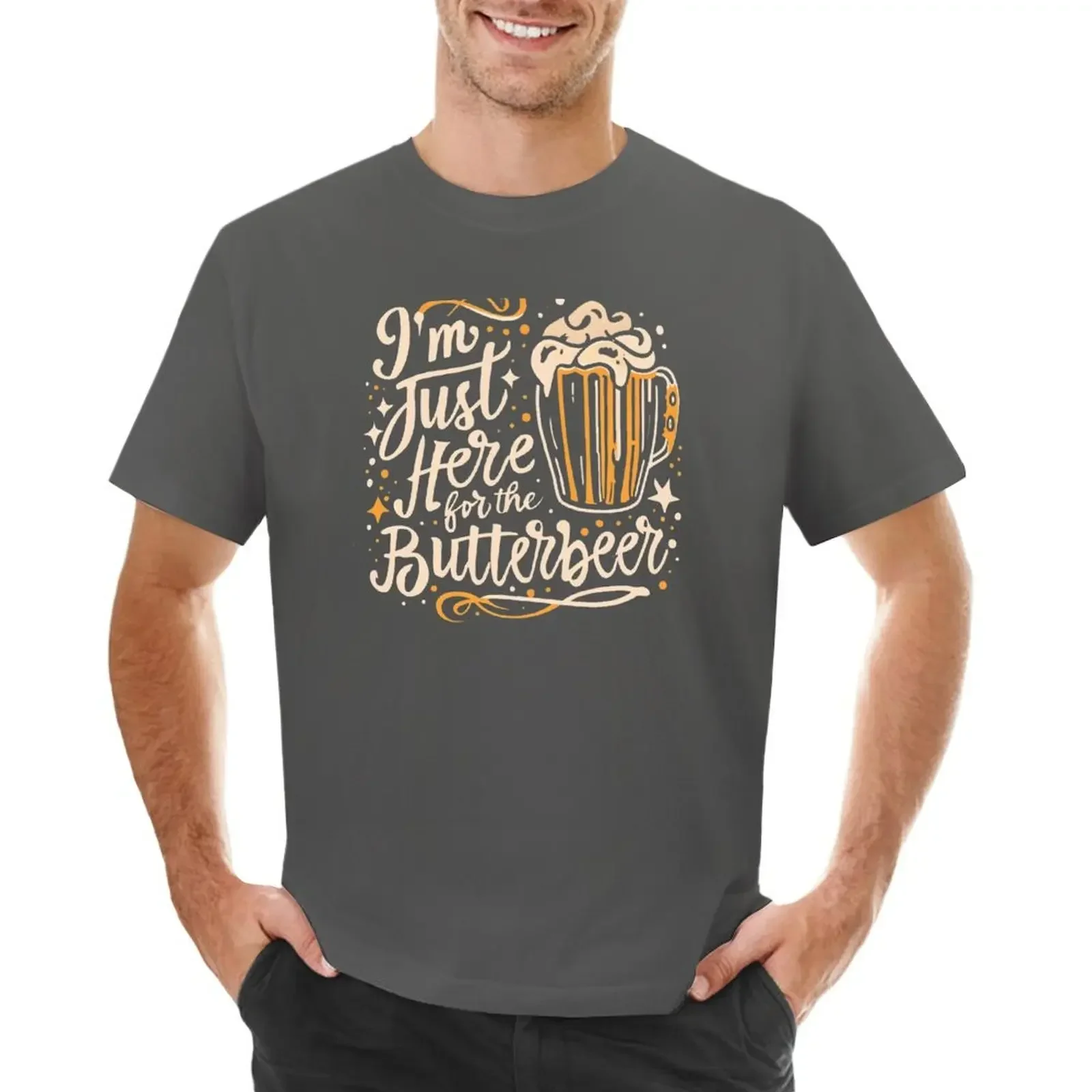 

I'm Just Here for the ButterBeer - Funny Fantasy T-shirt boys whites aesthetic clothes customs mens vintage t shirts