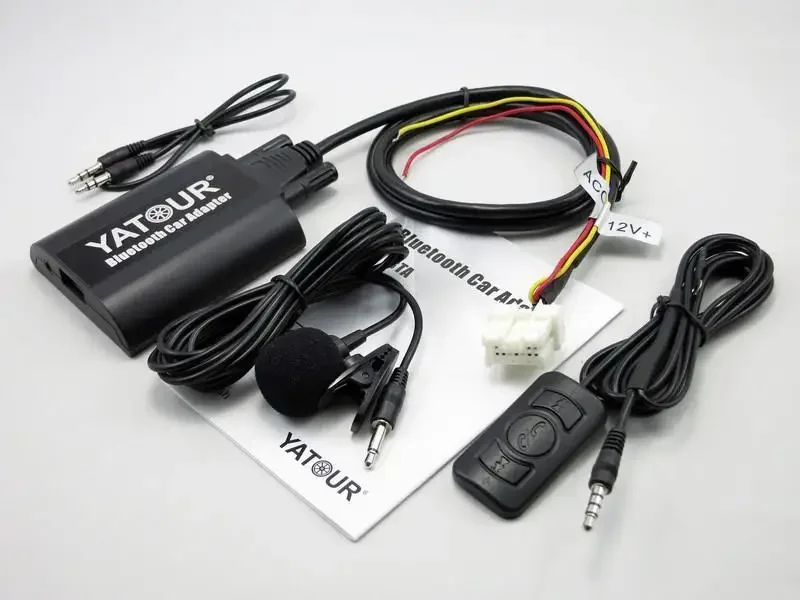 

Yatour BTA Bluetooth Автомобильный комплект громкой связи для телефона A2DP Music Fit Автомобильный стерео адаптер для смартфона1