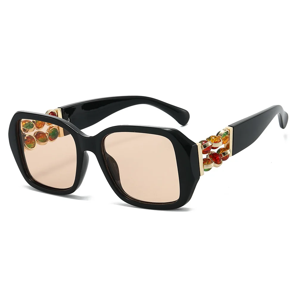 2026 Women Luxury Sunglasses With Rhinestones Decoration Large Frame Wrap Designer Gift For Mother