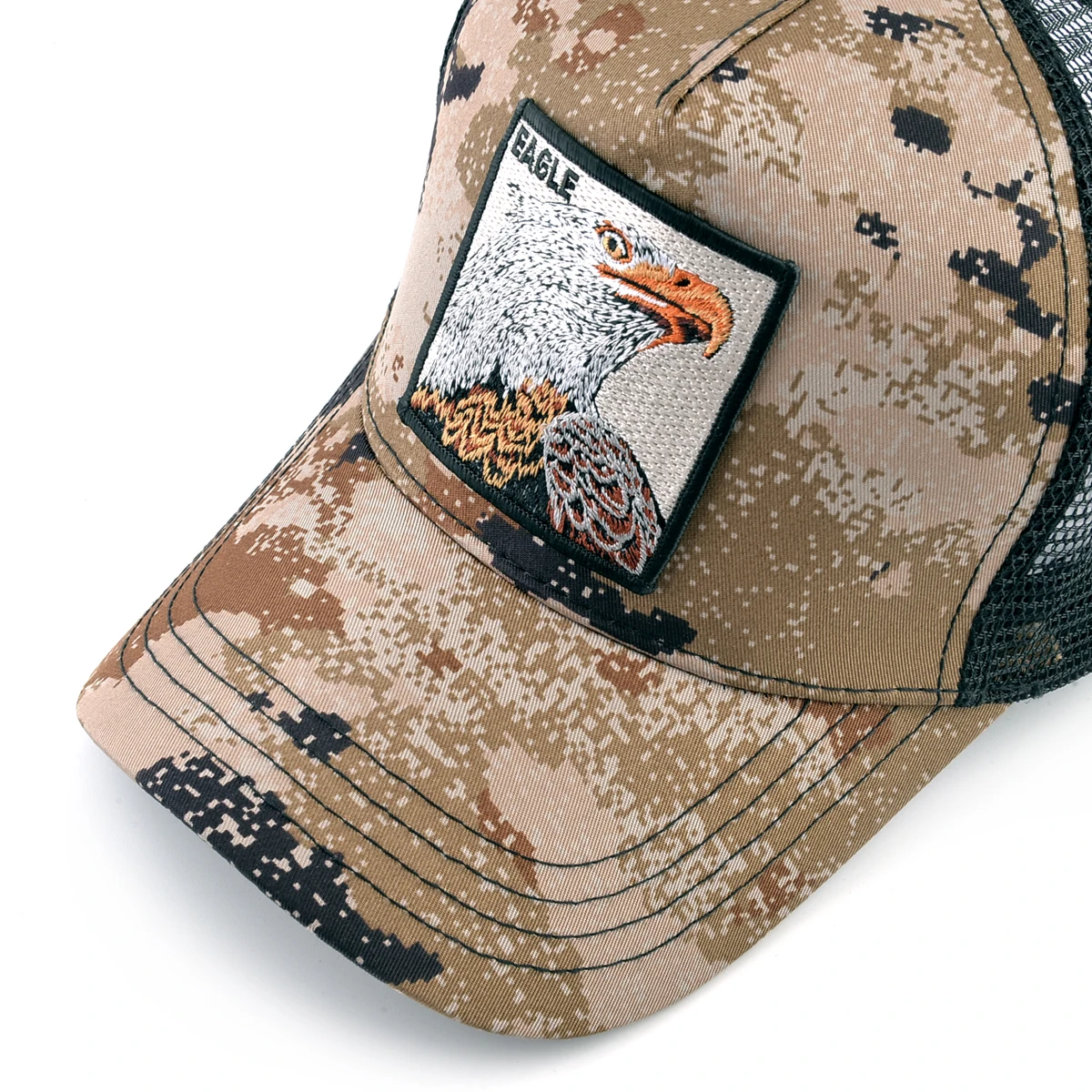 Camouflage Baseball Cap With Embroidery Eagle Patch Four Seasons Snapback Visor Hat For Men Fashion Hip Hop Trucker Cap Women