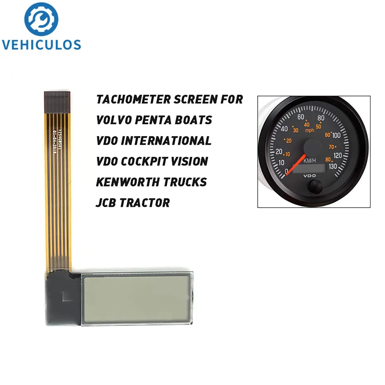 

Tachometer LCD Screen for Kenworth Truck JCB Volvo Penta Boat Yanmar Marine Hour Meter Display Car Replaceable Parts