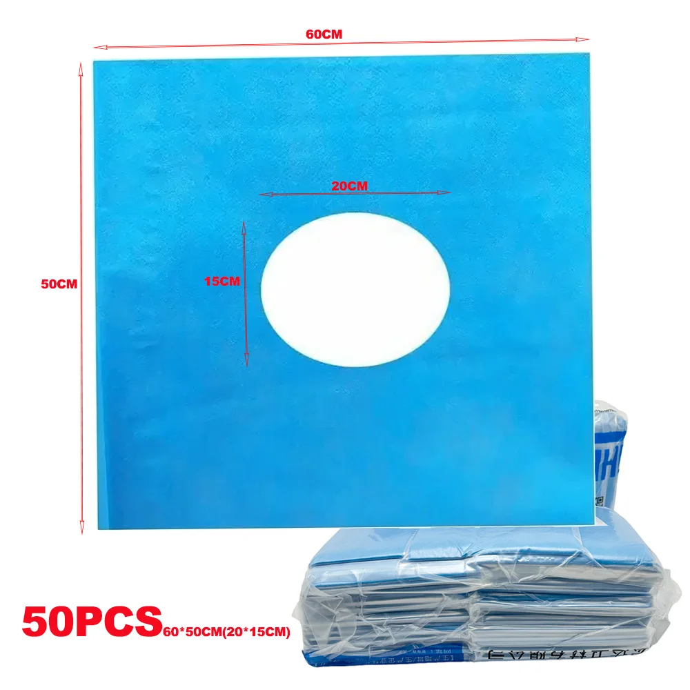 

Синий одноразовый нетканый хирургический лист с отверстиями, стерильная стоматологическая драпировка для операций, в индивидуальной упаковке, контроль инфекций