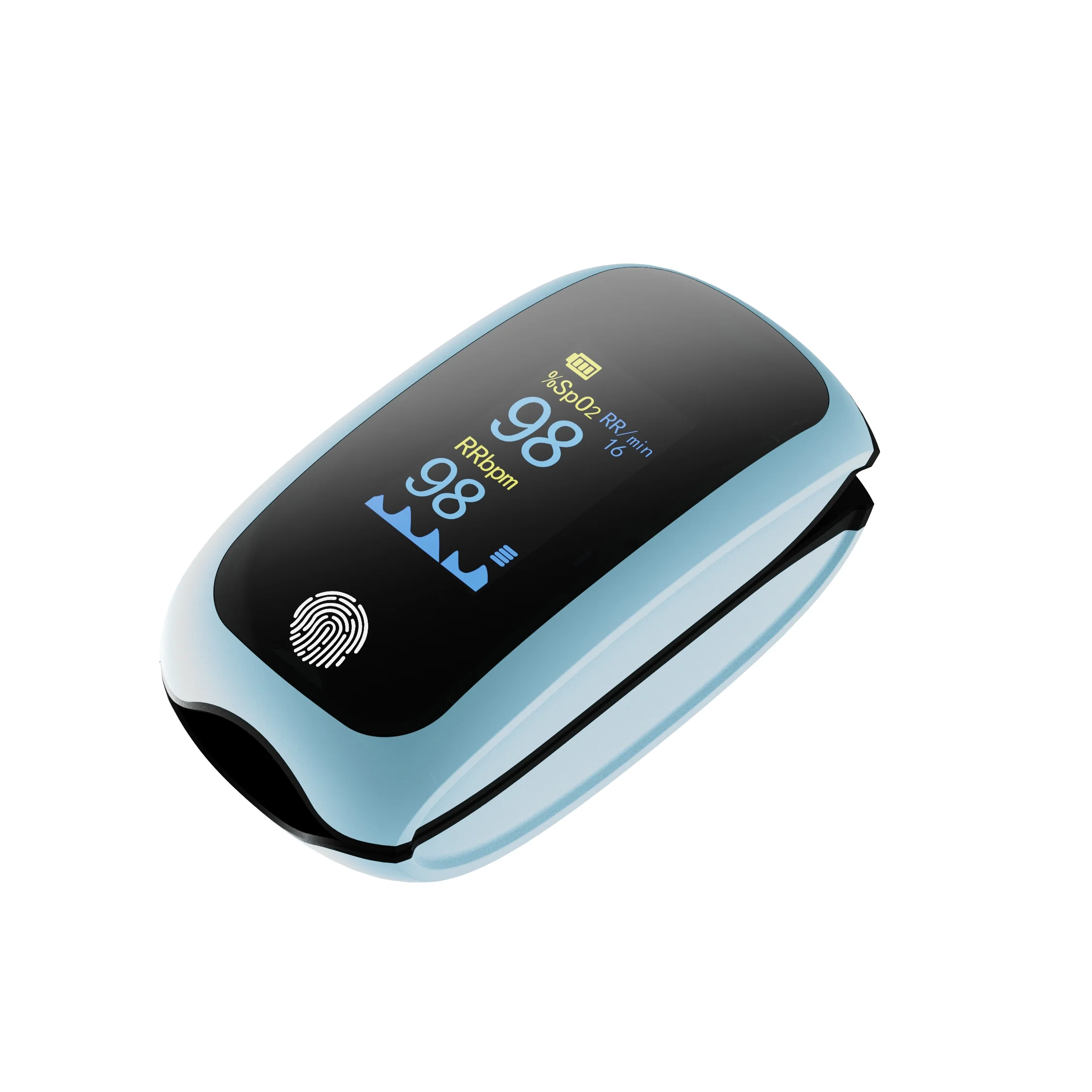 AiQUE Pro Charging Finger Pulse Oximeter Medical Grade SpO2 Monitor Portable Blood Oxygen Saturation Monitor for Adults Seniors