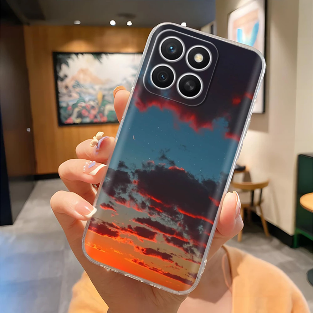 غطاء مقاوم للصدمات لهاتف Honor X8C 4G حافظة مطلية على شكل حيوانات لهاتف Honor X8C حقيبة هاتف ناعمة شفافة من السيليكون غطاء خلفي لهاتف Honor X 8 C