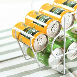 Refrigerator fresh-keeping beverage cans beer cola kitchen storage rack double-layer organizer desktop storage rack