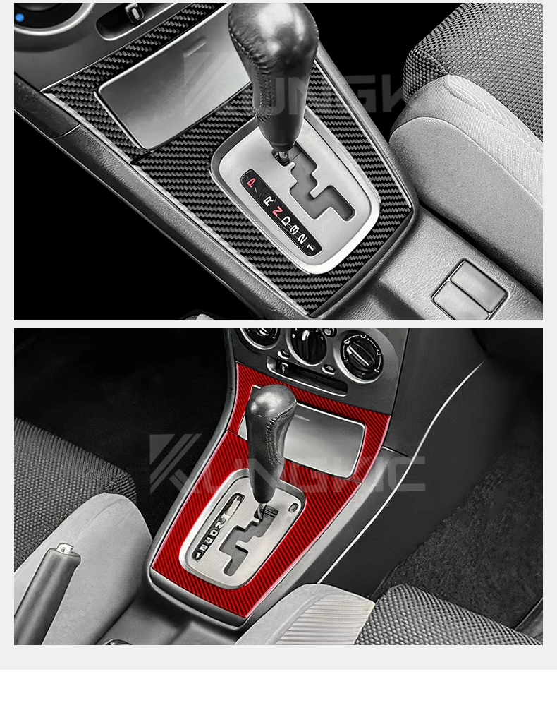 Echter, weicher Carbonfaser-Aufkleber für Subaru Impreza 2005 2006 2007, Schaltpanel-Auslass, Lüftungsgitter, CD-Rahmen, Innenraumzubehör – Detail 8