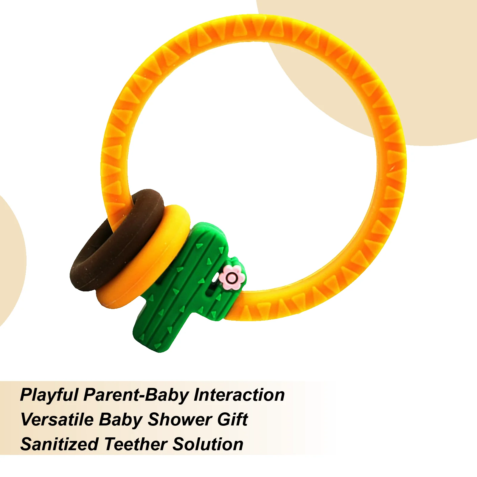 ยางกัดซิลิโคนสำหรับเด็ก สร้อยข้อมือยางกัดพร้อมลูกปัดเขย่ามือ สำหรับเด็กผู้ชาย เด็กวัยหัดเดิน ใช้ได้ที่บ้าน ห้องนอน เดินทาง ภายในบ้าน และนอกบ้าน