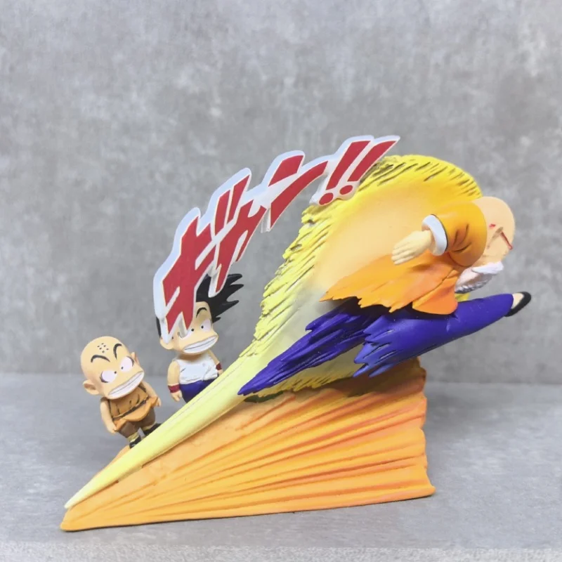 ドラゴンボールZアクションフィギュア,悟空,クリリン,マスターロシ,像の装飾,おもちゃのモデル,誕生日プレゼント,6cm, 2.36インチ