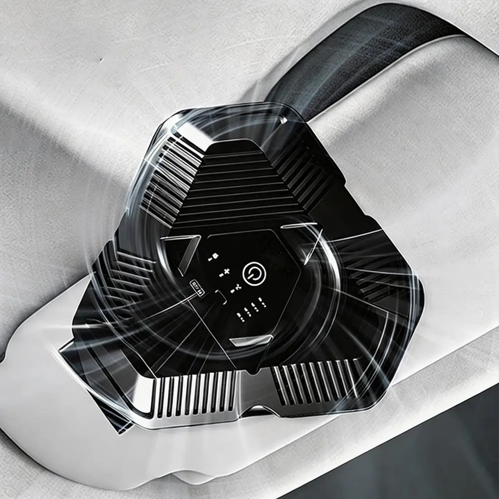 Car Sun Visor Mount Cooling Fan USB Rechargeable 3 Speed Adjustable Auto Windshield Air Cooler Vehicle Interior Fan 자동차 선풍기