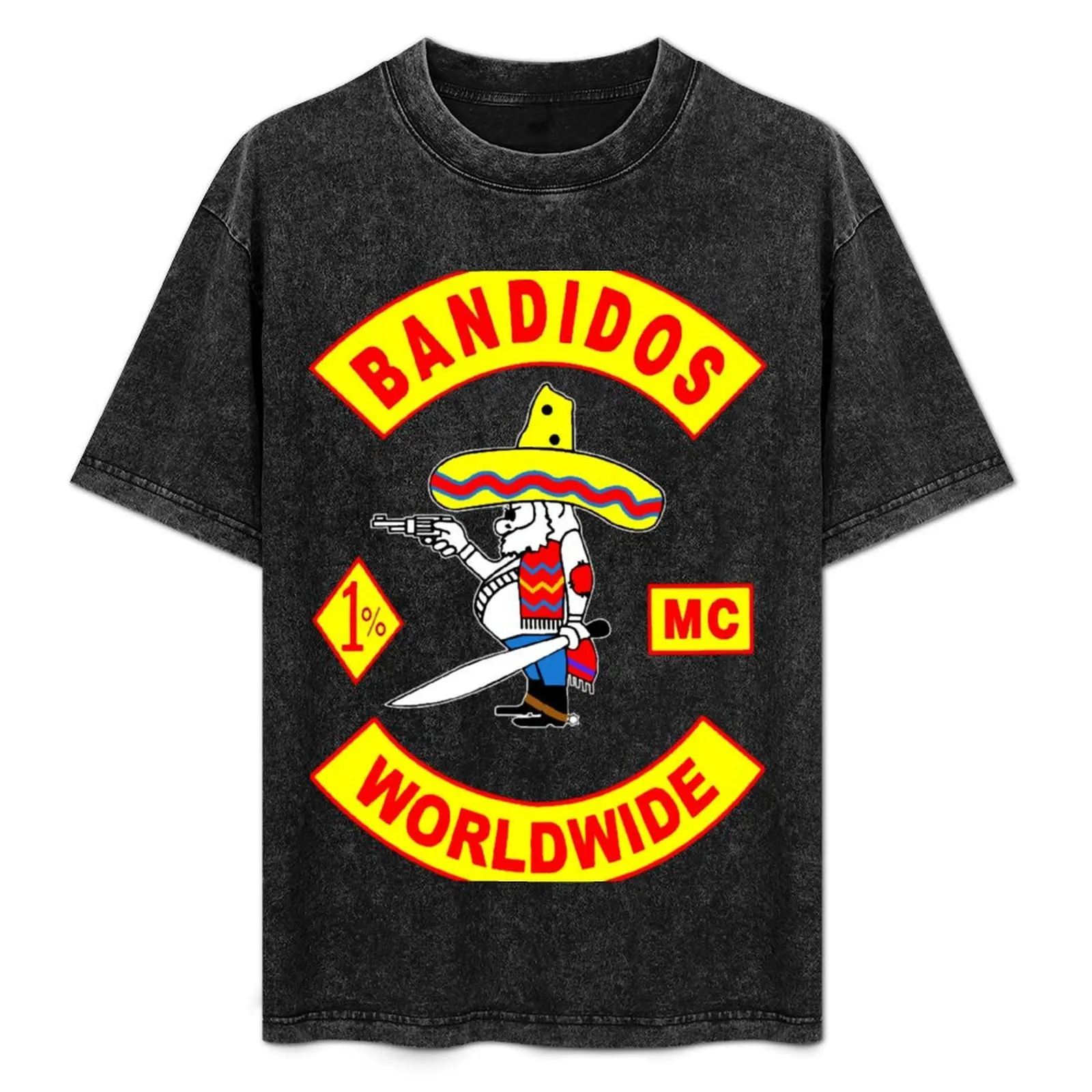 Bandidos Worldwide MC logo T-Shirt korean fashion summer tops t shirts for men graphic