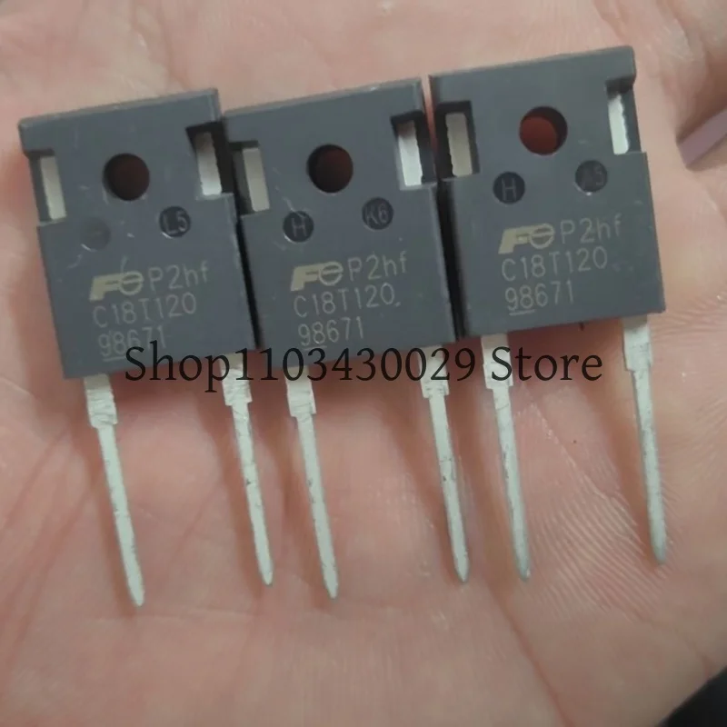 

10Pcs New Original C18T120 TO-247-2 18A 1200V Silicon Carbide Fast Recovery Rectifier Diode